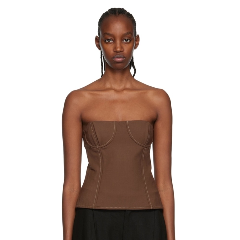 Sir the label Adrien bustier top in chocolate brown color nwt